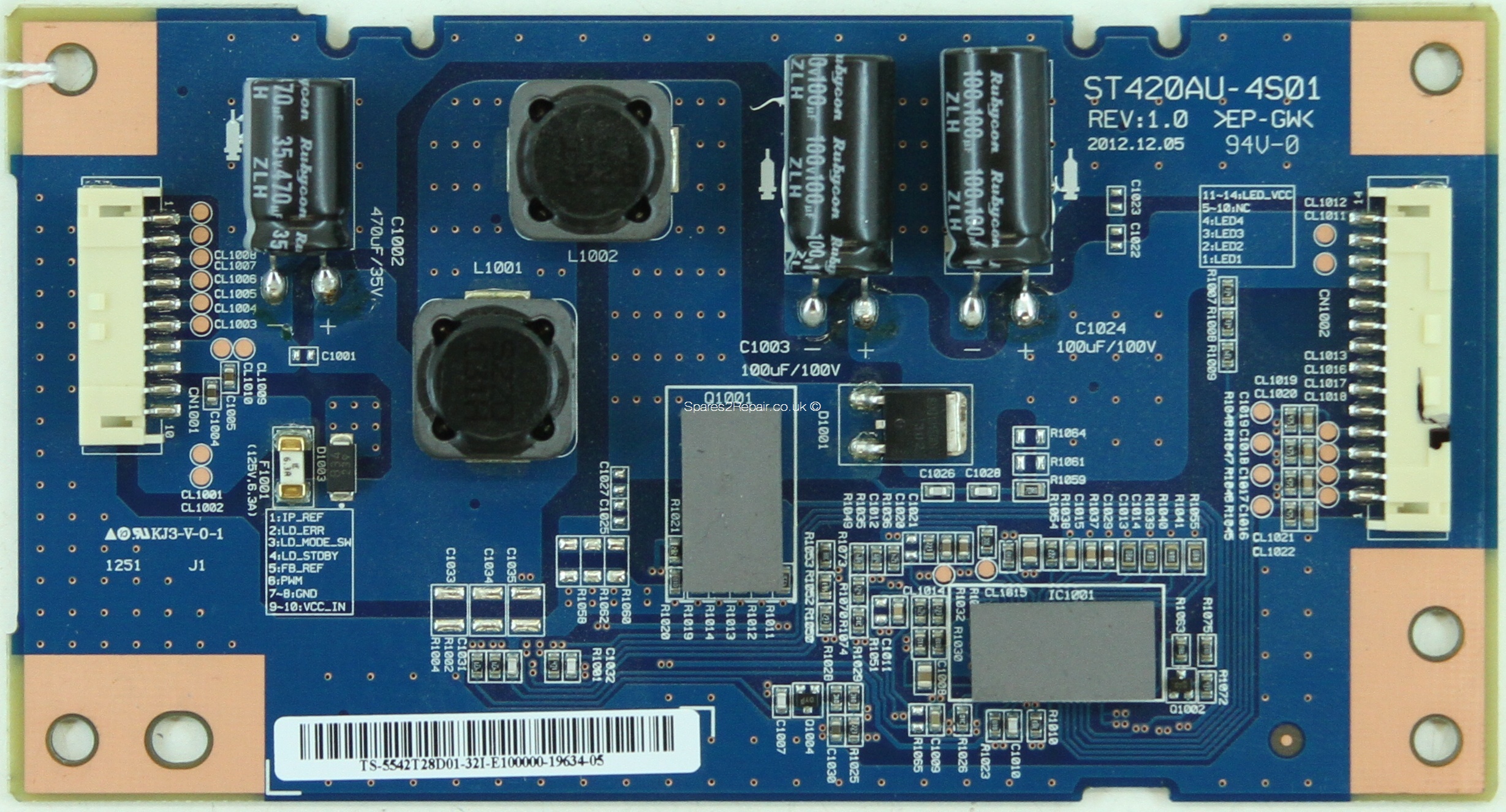 Sony KDL-32W653A - LED Driver Board - ST420AU-4S01 - REV:1.0 - 55.42T28.D01